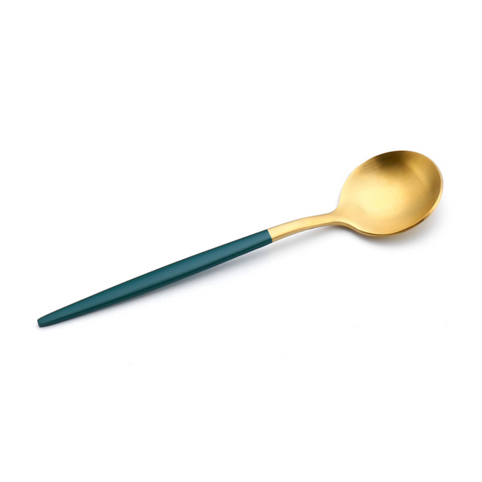 Matte-Colored Stainless Steel Dessert & Tea Spoons