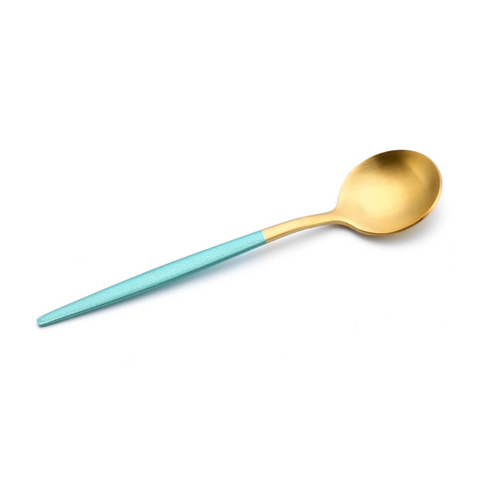 Matte-Colored Stainless Steel Dessert & Tea Spoons