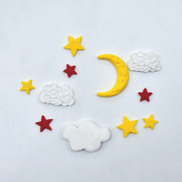 Moon And The Stars Silicone Fondant Baking Mold