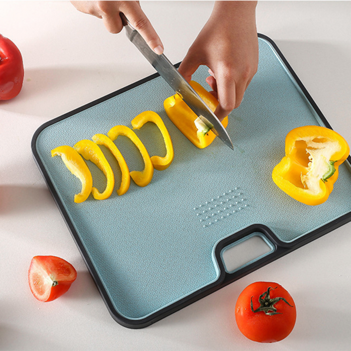 Double-Sided Wheat Straw Plastic Cutting Board