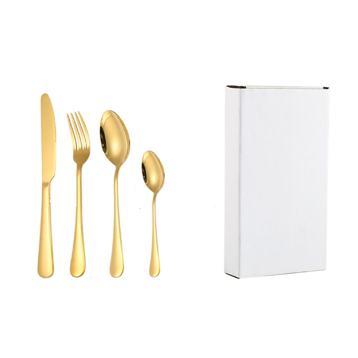 24 Piece Stainless Steel Flatware Set + Stand - Grafton Collection