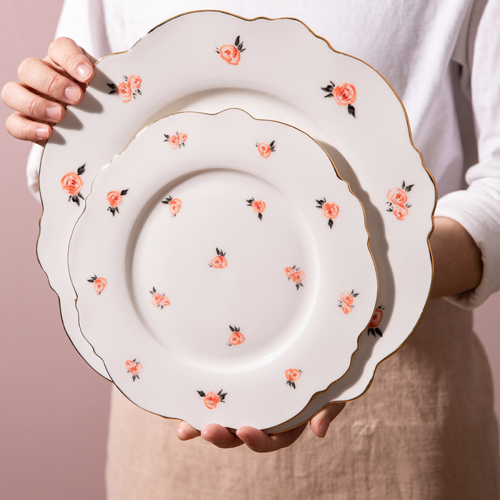 Rose Pattern Dinnerware