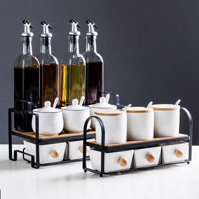 Kitchen Countertop Jars - 7 Pieces - Grafton Collection