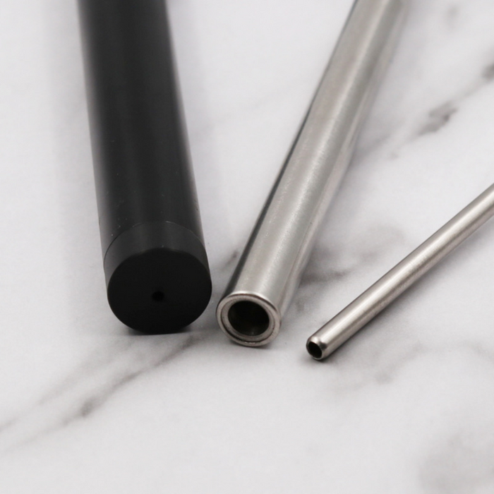 Foldable Stainless Steel Straws + Case