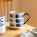 Hand-Painted Blue Ceramic Mugs - Grafton Collection