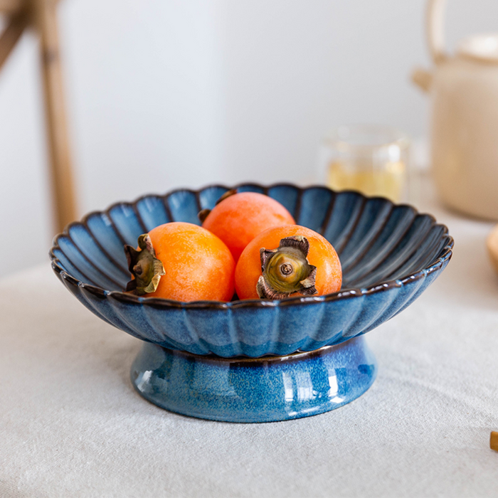Chrysanthemum-Shaped Ceramic Fruit Bowls