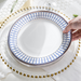 Beaded Dot Inlaid Golden Rim Dinner Plate - Grafton Collection