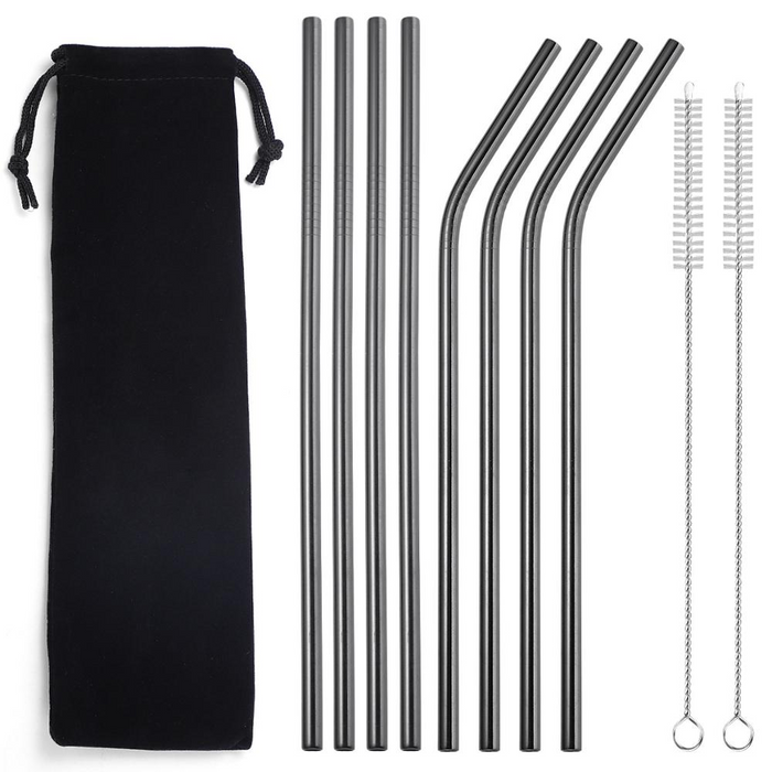 Reusable Metal Straws + Case