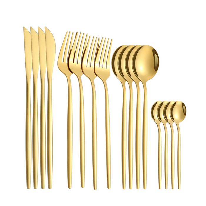 Stainless Steel Long Handle Cutlery Set