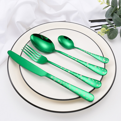 Stainless Steel Christmas Cutlery Set - Grafton Collection