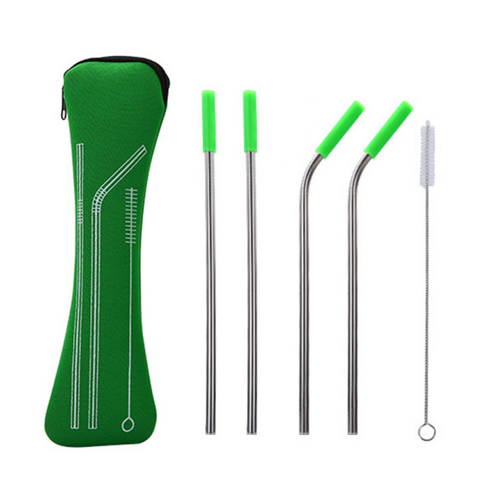 Stainless Steel Straw Set With Bag - Grafton Collection