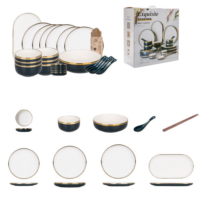 Ceramic Dinnerware Set - 32 Pieces