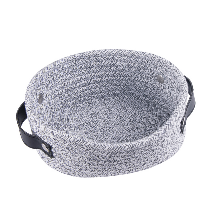 Eco-Friendly Cotton & Linen Woven Rope Storage Basket With Handles - Grafton Collection