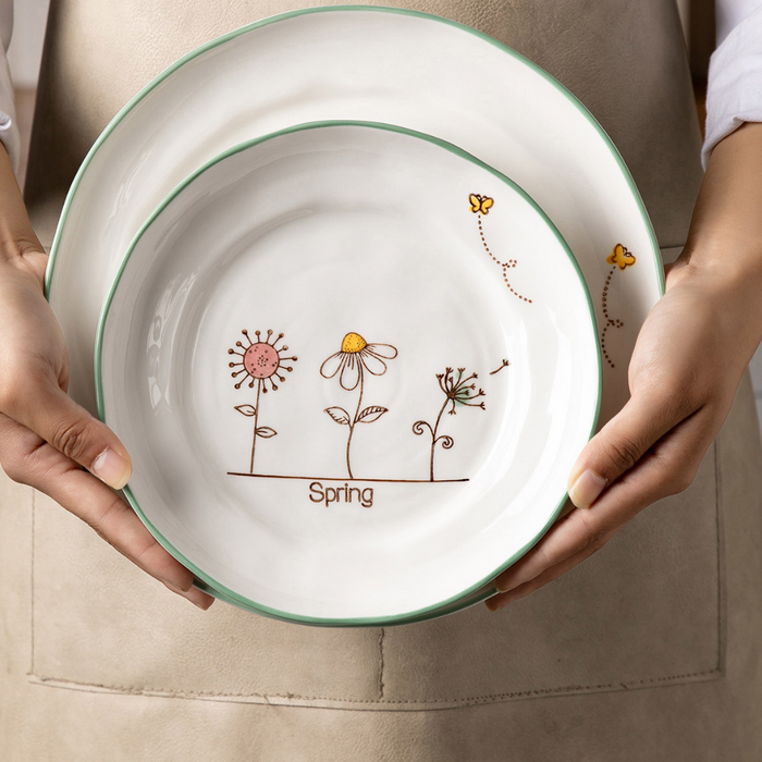 Japanese Flower Ceramic Tableware
