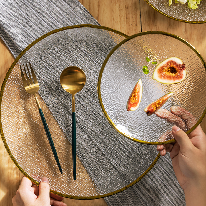 Golden Rim Glass Dinnerware
