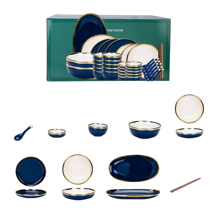50 Piece Ceramic Dinnerware Set