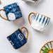Blue Ceramic Mugs + Spoon - Grafton Collection