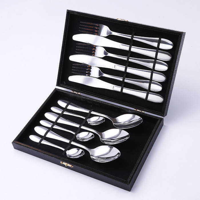 12, 16, & 24 Pc Stainless Steel Cutlery Set