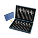 Navy Blue Case Stainless Steel 24Pcs Flatware Set - Grafton Collection