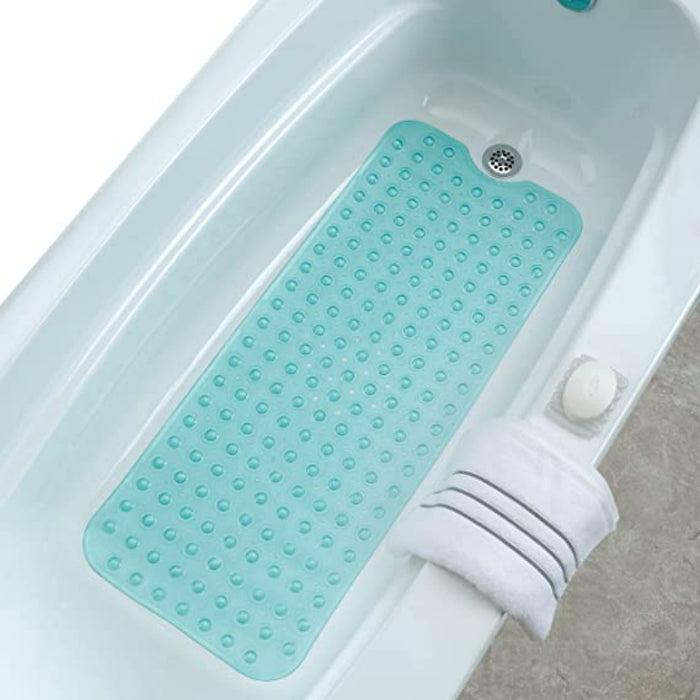 Extra Long Bath Tub & Shower Mat,Wet Floor Non-Slip for Elderly & Kids Bathroom, Longer Than Standard Bathtub Mats, Suction Cups, Drain Holes, Machine Washable - Grafton Collection