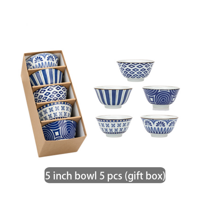 Japanese Style Classic Blues Bowl With Gift box