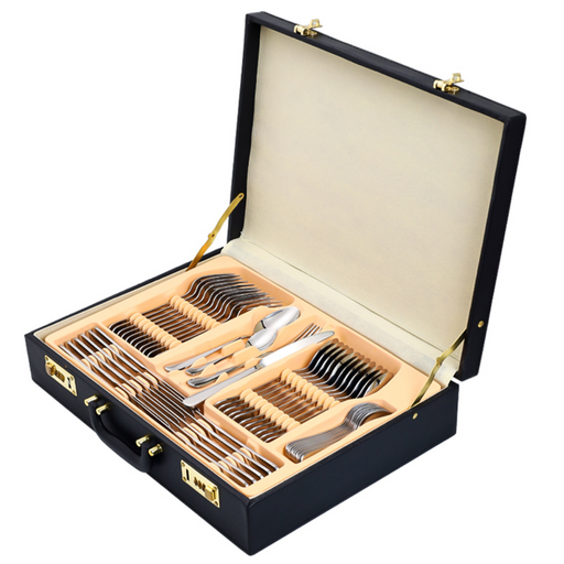 Stainless Steel Colored Cutlery Set - 48 Pieces - Grafton Collection
