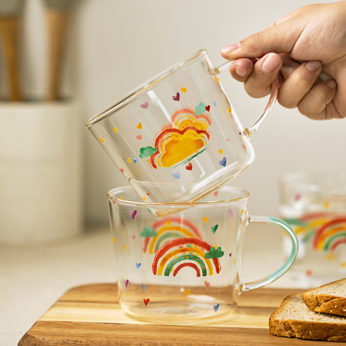Glass Rainbow Mugs - Grafton Collection