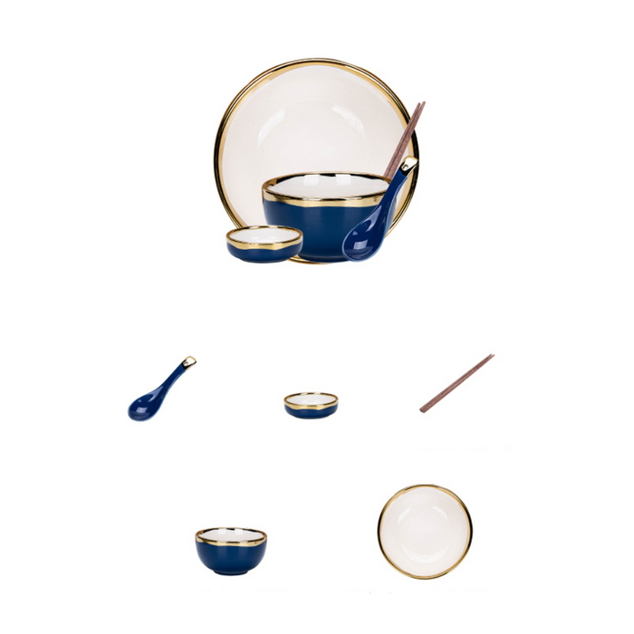 5 Piece Ceramic Dinnerware Set - Grafton Collection