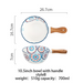 Flower Japanese Dinner Plate With Wooden Handle - Grafton Collection