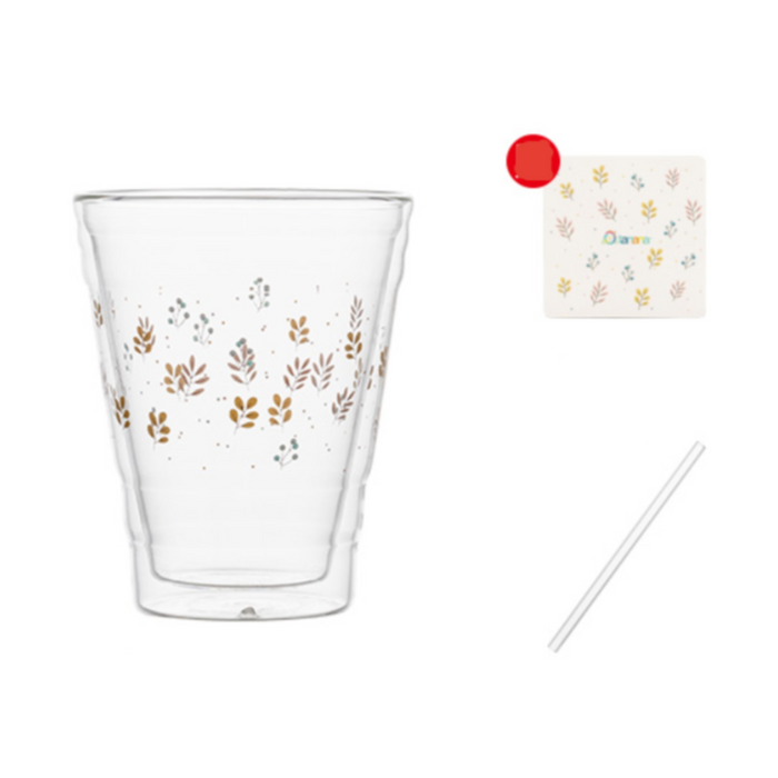 Double Walled Glasses + Straw - Grafton Collection