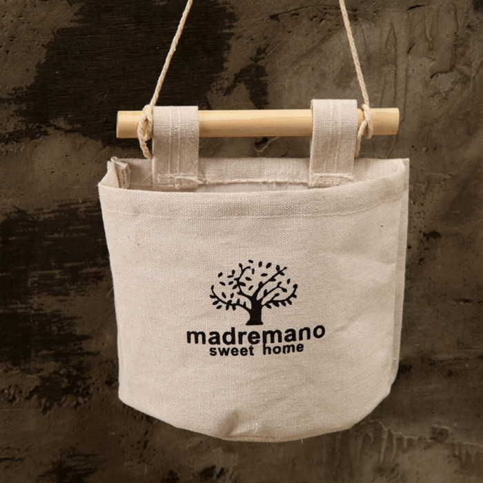 Japanese Simple Cotton & Linen Single Pocket Storage Bag