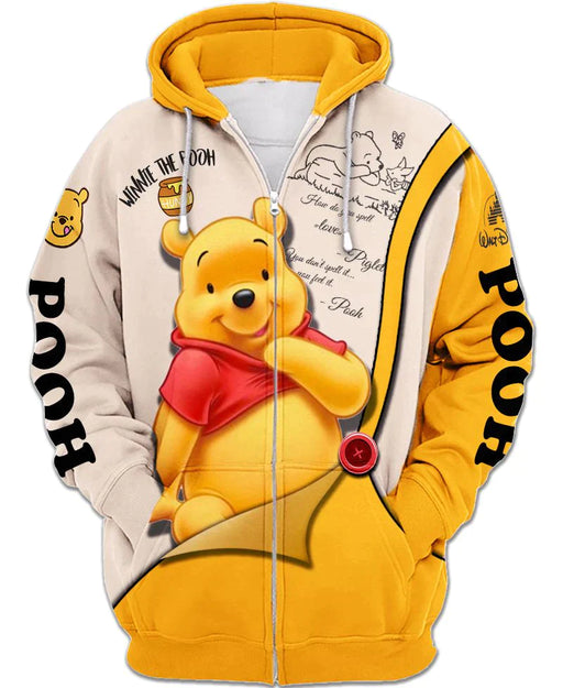 Adorable Winnie The Pooh Zip Up Hoodie - Grafton Collection