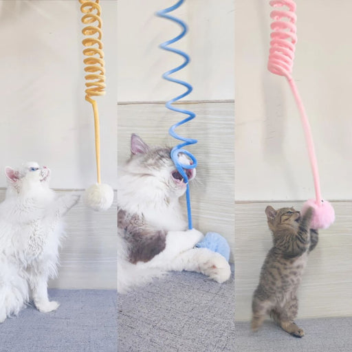 Hanging Spring Plush Ball Cat - Grafton Collection