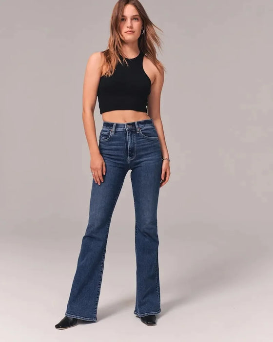 High Raised Flared Jeans With A Stretched Fit - Grafton Collection