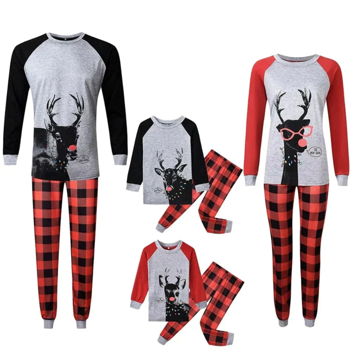 Santa Christmas Deer Pajama Set - Grafton Collection