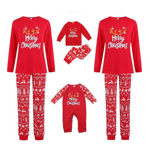 Cartoon Reindeer Matching Family Pajama Set - Grafton Collection