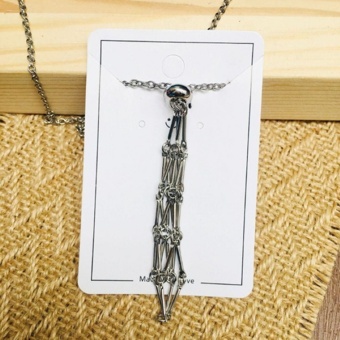 Adjustable Stone Holder Necklace