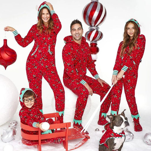 Elegant Family Matching Christmas Pajamas Set - Grafton Collection